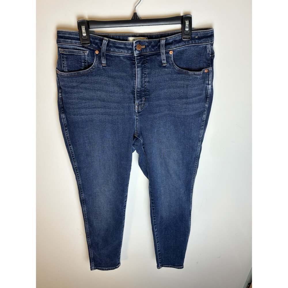 Madewell Curvy High-Rise Skinny Jeans Dark Wash Blue Size 31
